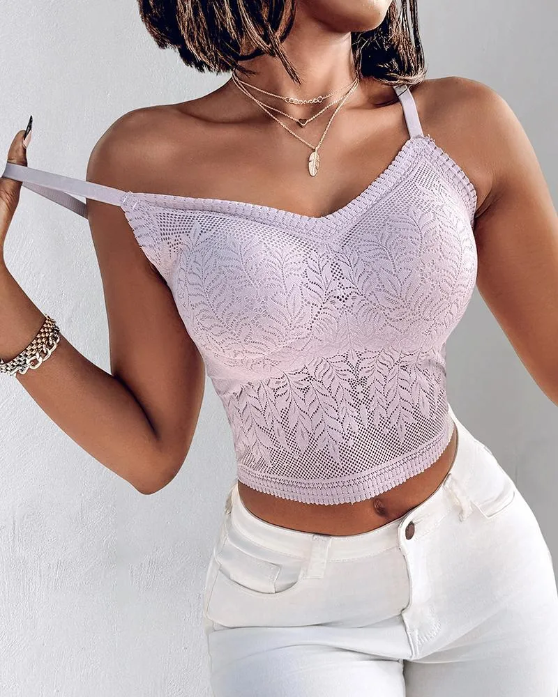 2 Pack Womens Lace V Neck Spaghetti Strap Bralette Camisoles Sexy Soft Crop Tank Top