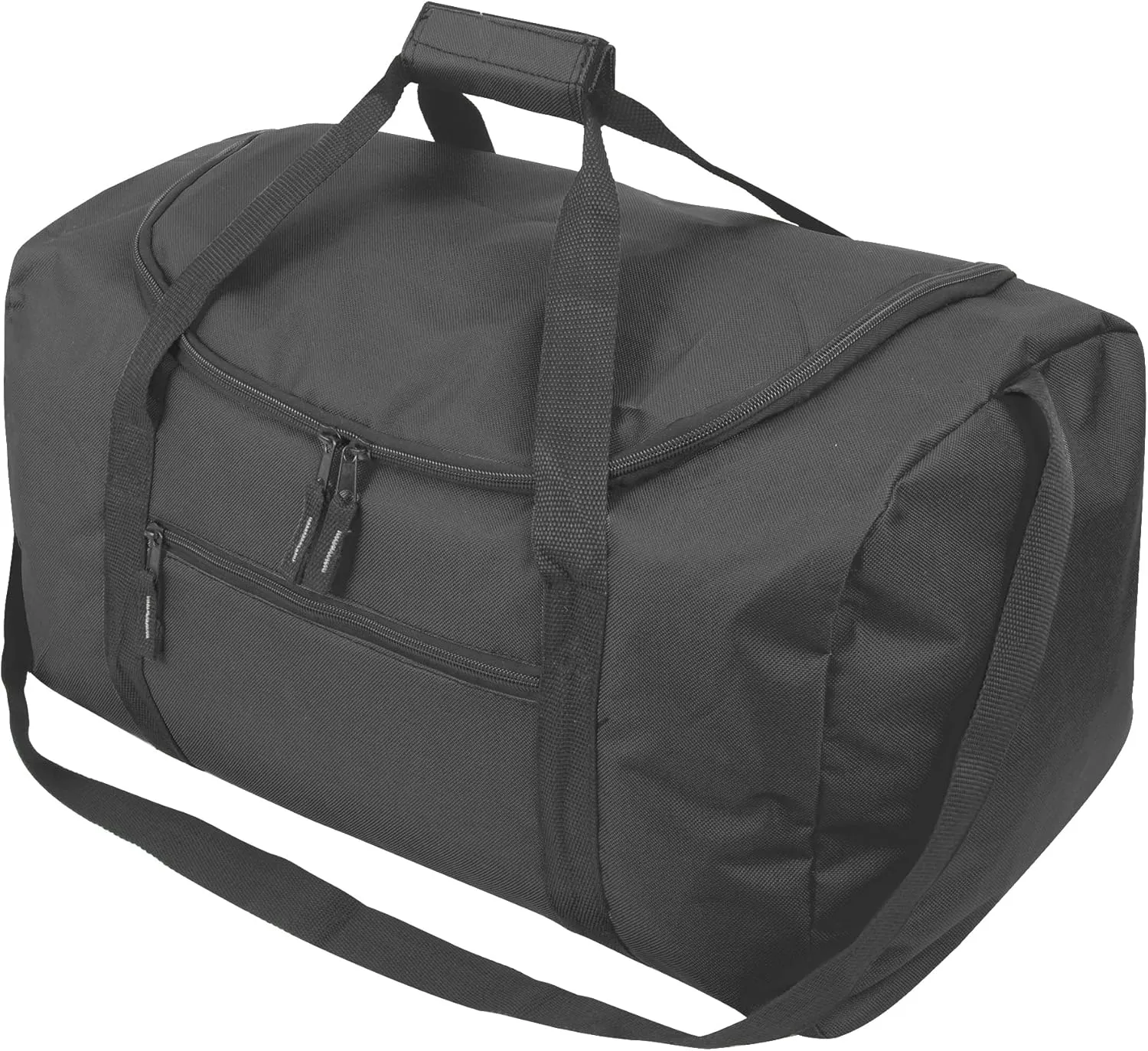 20 Inch, 40 Liter Duffel Bag for Men, Women Travel Weekender Overnight Carry-on Shoulder Duffel Tote Bag (Black)