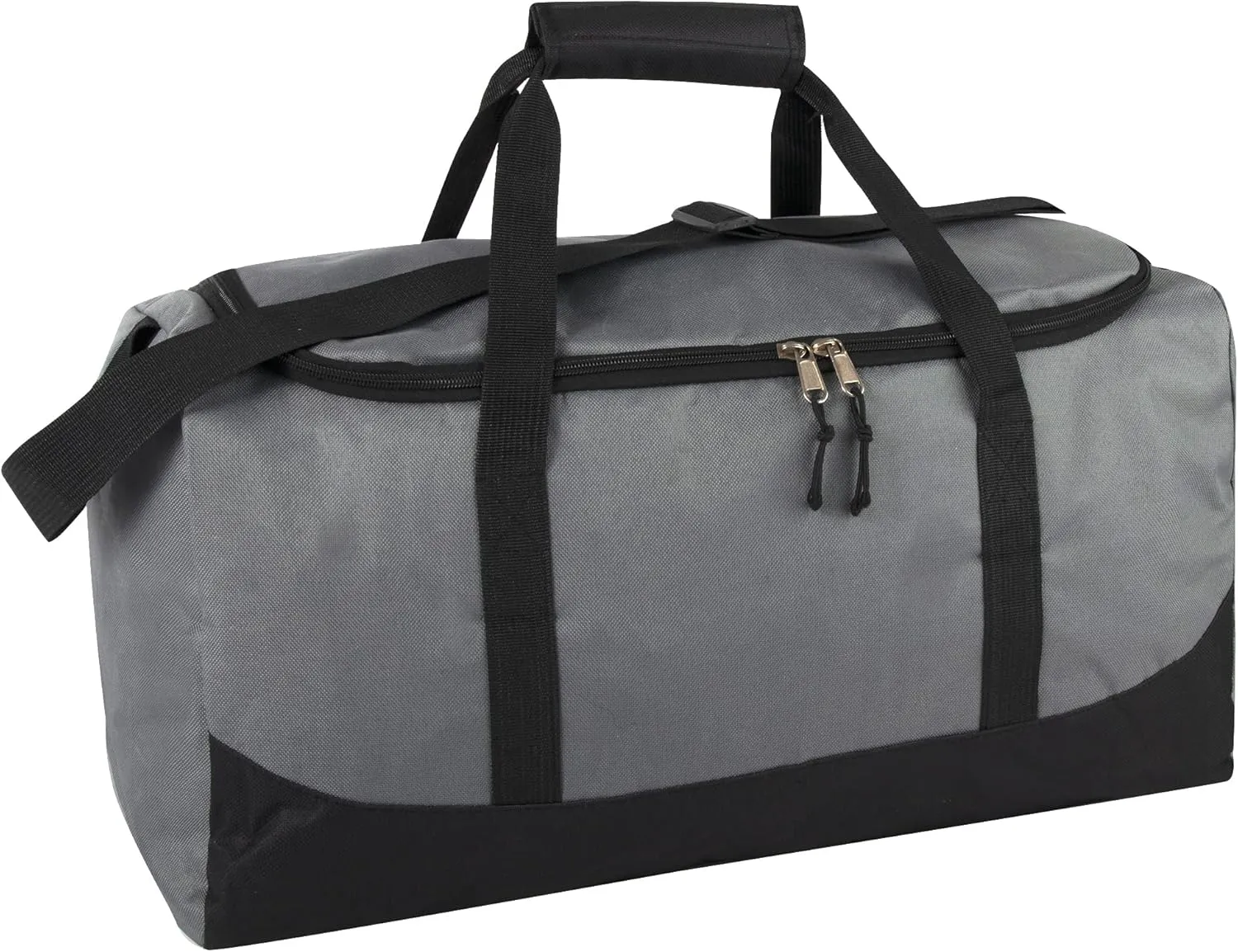 (24 Pack) Bulk Duffle Bags Wholesale for Homeless Adult Men, Women, Travel, and Sports Teams (All Grey Pack)