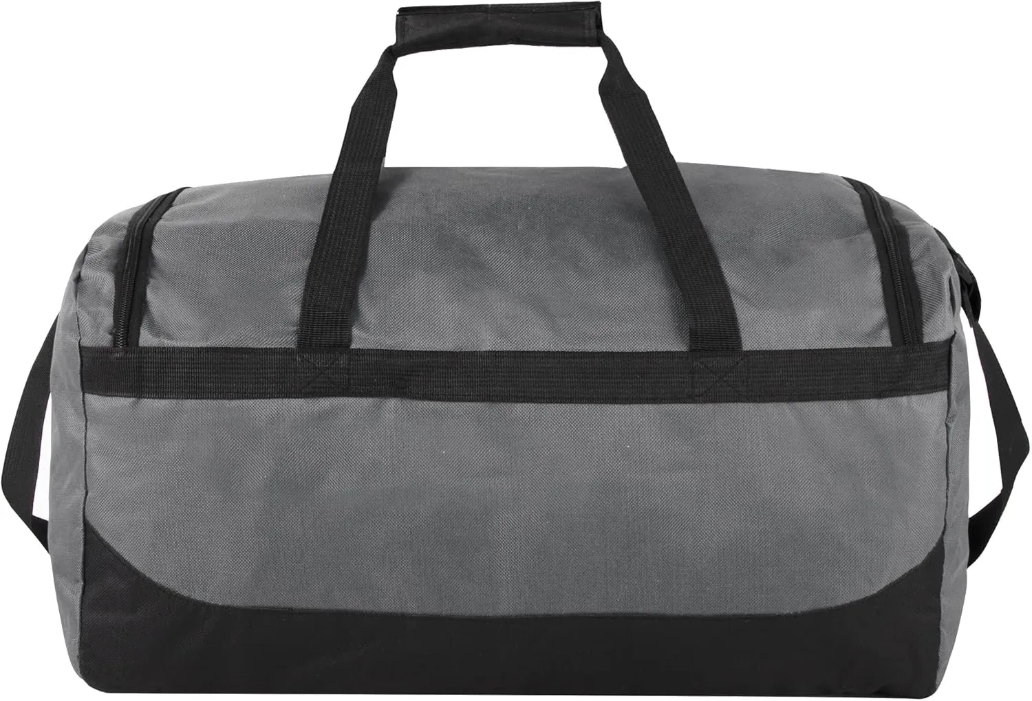 (24 Pack) Bulk Duffle Bags Wholesale for Homeless Adult Men, Women, Travel, and Sports Teams (All Grey Pack)