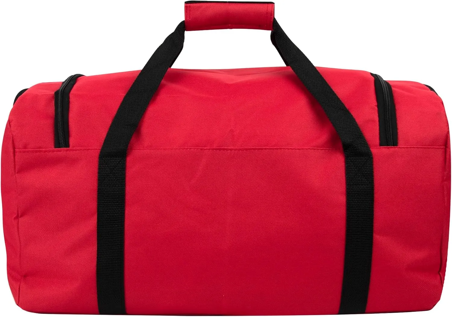 (24 Pack) Bulk Duffle Bags Wholesale for Homeless Adult Men, Women, Travel, and Sports Teams (All Red Pack)