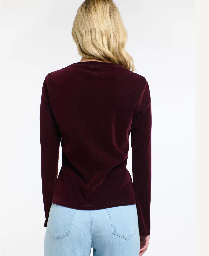 365 Days - Velvet Underground Top-Burgundy