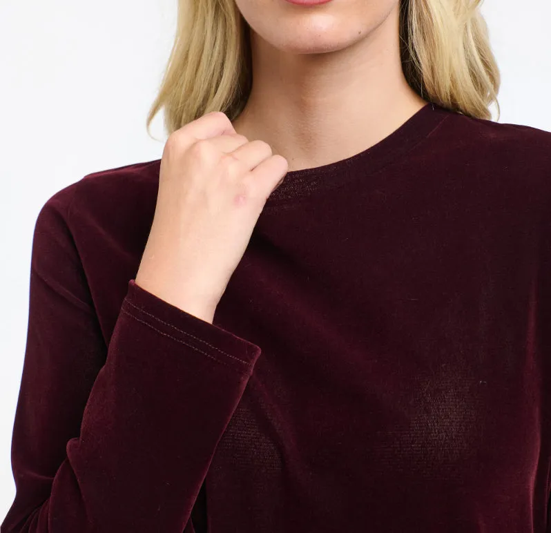 365 Days - Velvet Underground Top-Burgundy
