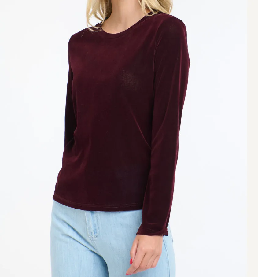365 Days - Velvet Underground Top-Burgundy