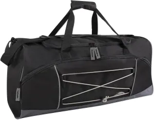 60 Liter, 26 Inch Duffle Bag  Heavy Duty Extra Large Sports Gym Equipment Travel Duffel Bag for Men and Women (Black)