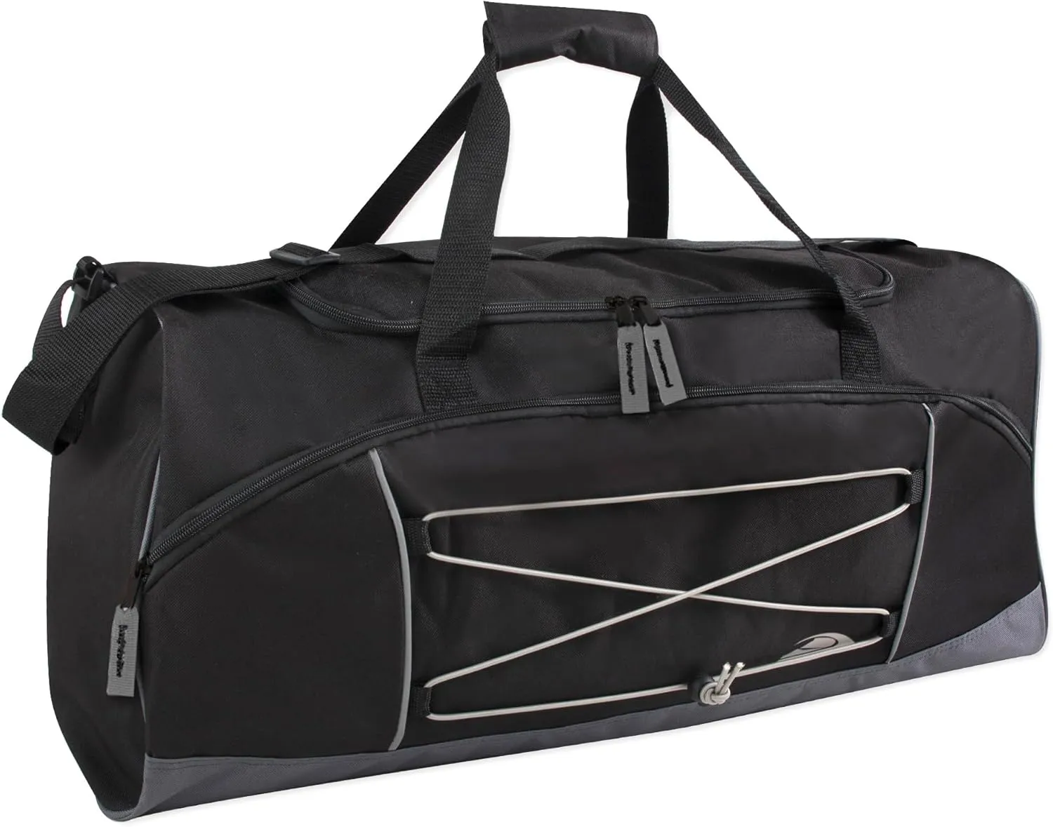 60 Liter, 26 Inch Duffle Bag  Heavy Duty Extra Large Sports Gym Equipment Travel Duffel Bag for Men and Women (Black)