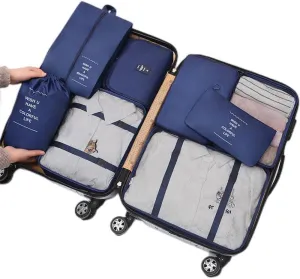 8 Pcs Packing Cubes for Travel, Travel Cubes for Suitcases Lightweight Luggage Organizers Travel Essential Bag with Toiletries Bag for Clothes Shoes Cosmetics Toiletries