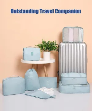 8 Pcs Packing Cubes for Travel, Travel Cubes for Suitcases Lightweight Luggage Organizers Travel Essential Bag with Toiletries Bag for Clothes Shoes Cosmetics Toiletries