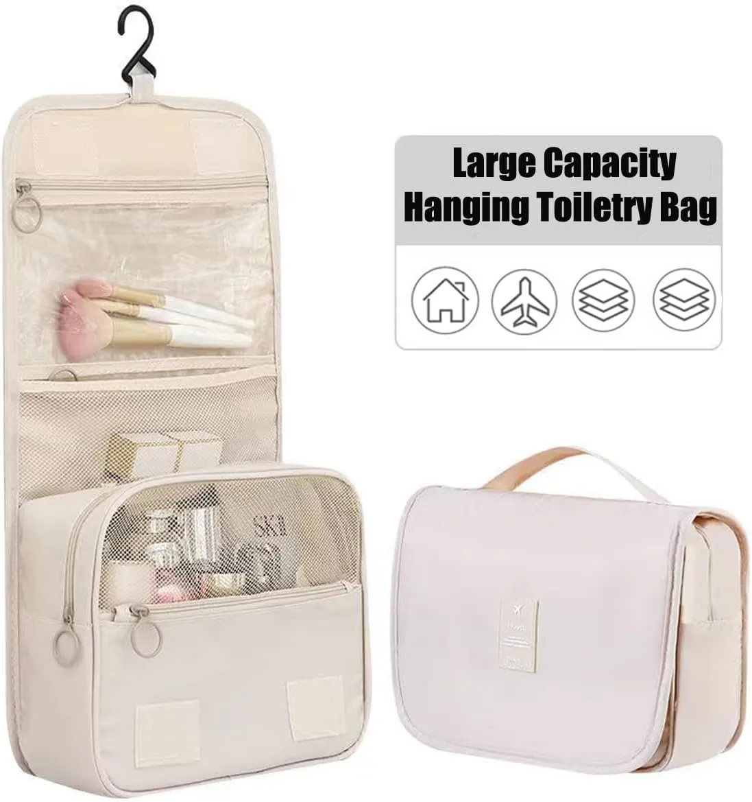8 Set Packing Cubes, Travel Luggage Packing Organizers (Beige)