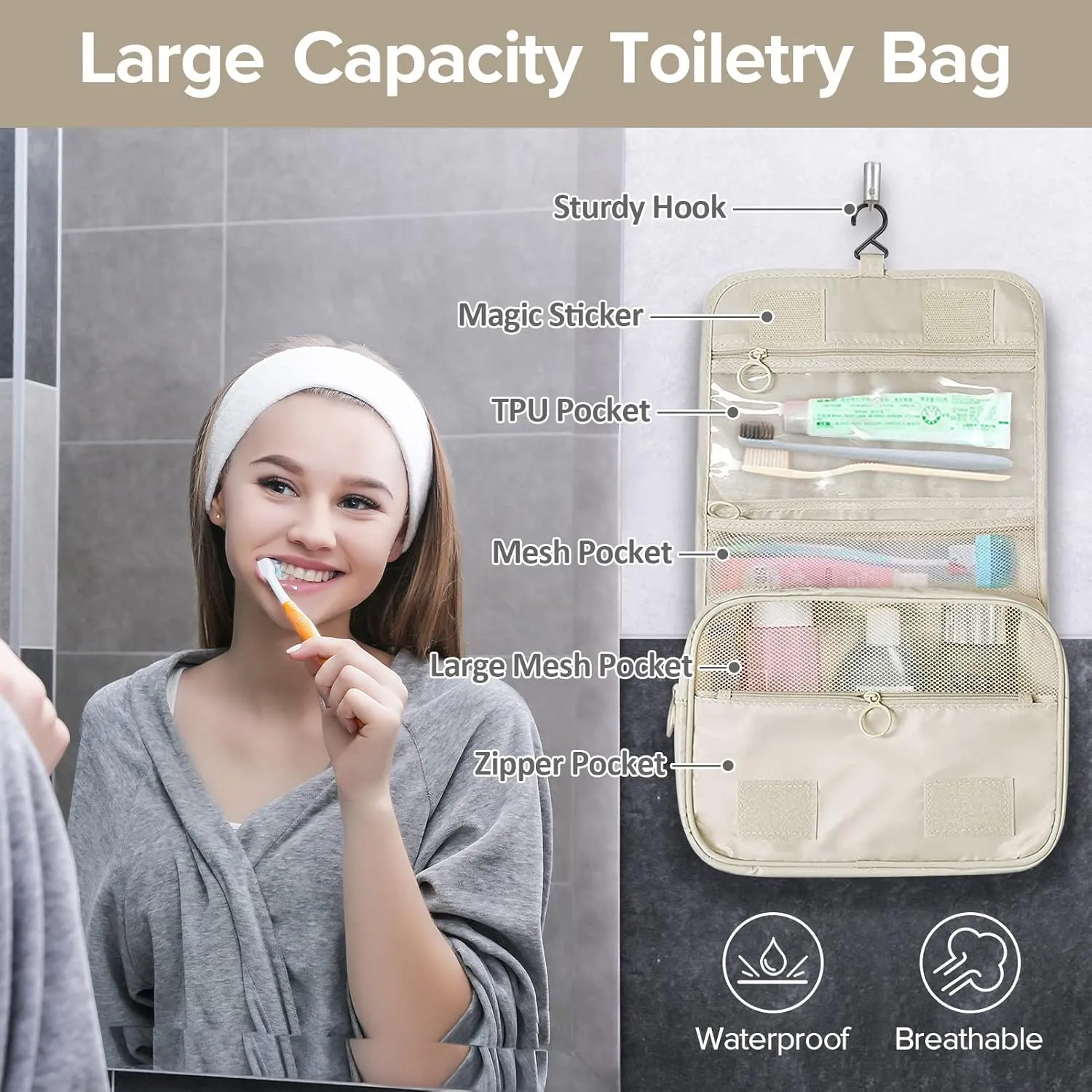 9 Set Packing Cubes, Travel Luggage Packing Organizers (BEIGE)