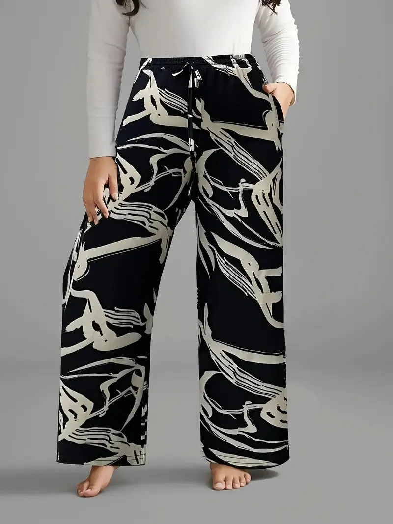 Adia Plus Size Wide Leg Casual Pant