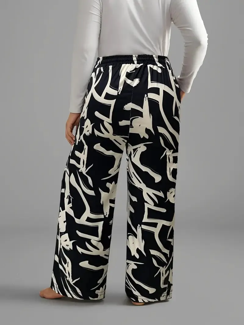 Adia Plus Size Wide Leg Casual Pant