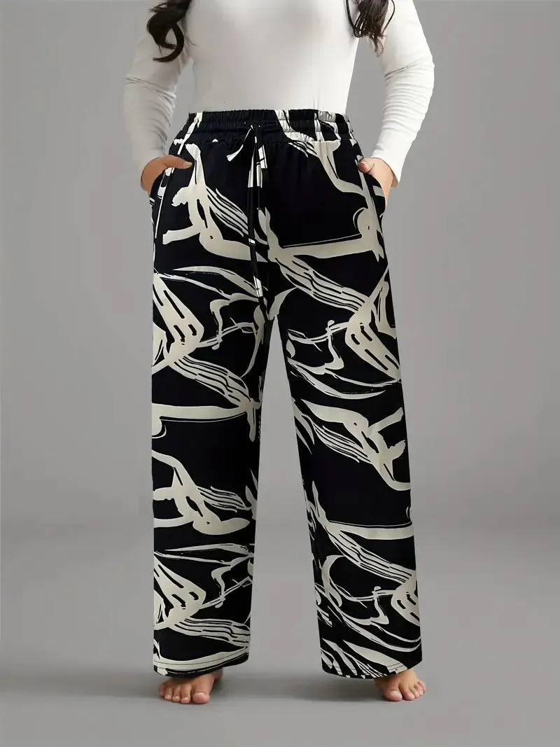 Adia Plus Size Wide Leg Casual Pant