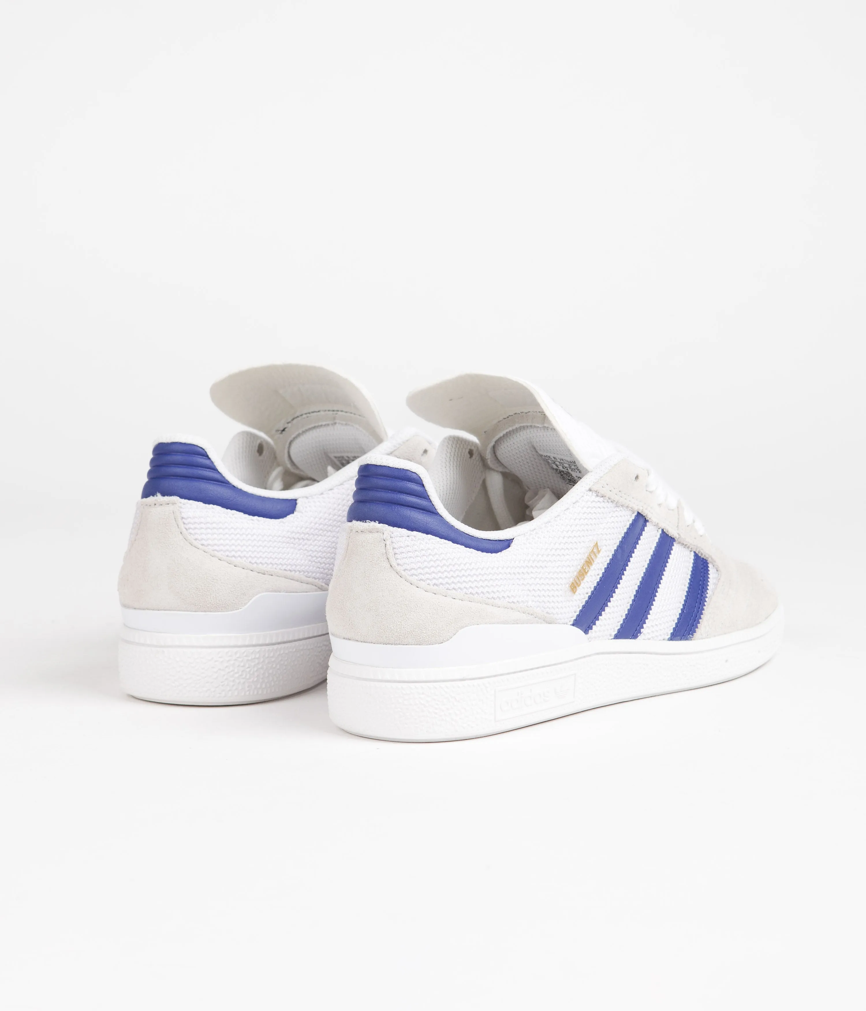 Adidas Busenitz Shoes - Crystal White / Semi Lucid Blue / Gold Metallic