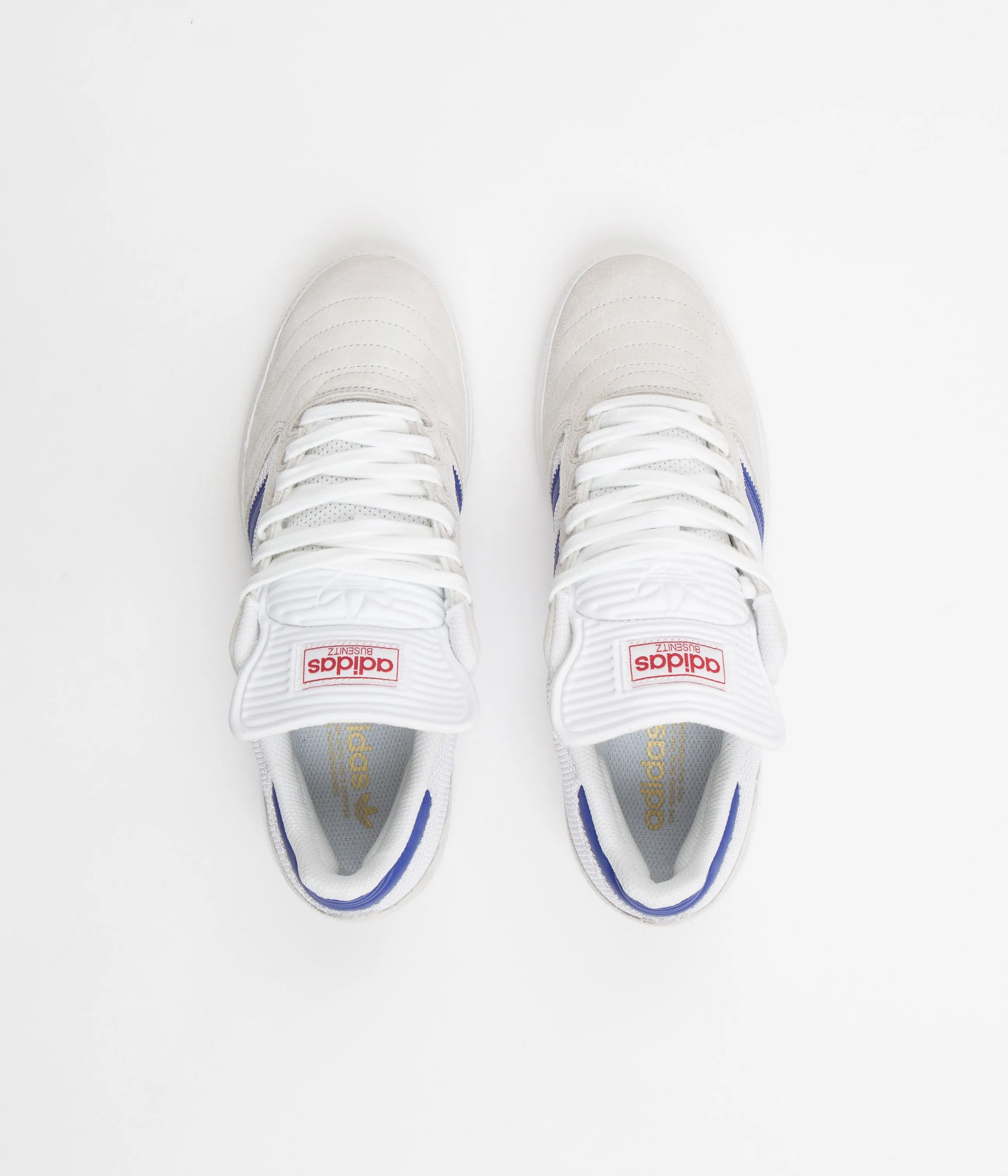 Adidas Busenitz Shoes - Crystal White / Semi Lucid Blue / Gold Metallic