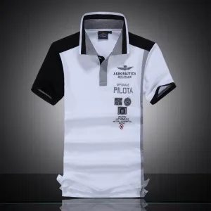 Aeronautica Militare Pilot Short Sleeve Shirt Polo-White
