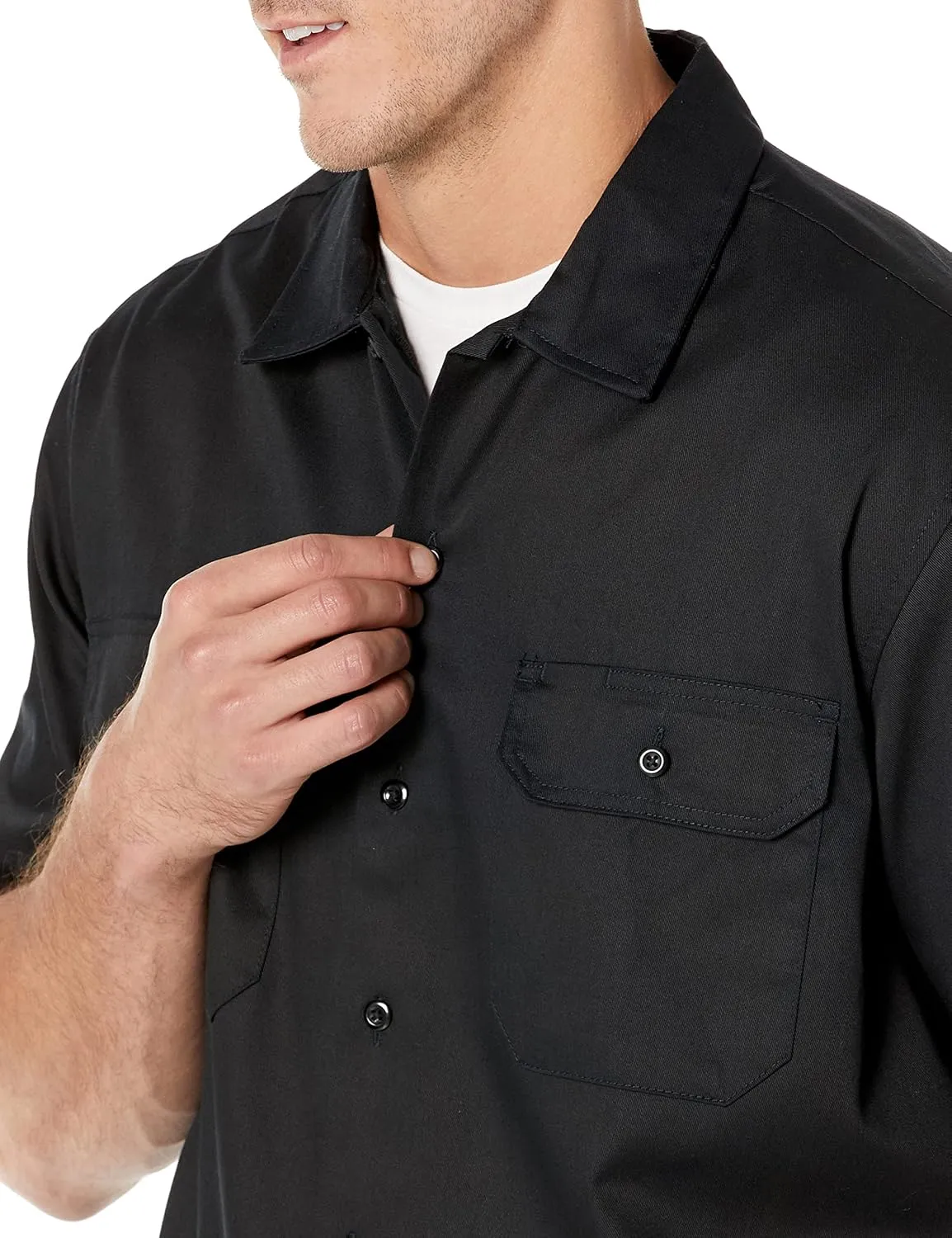 Amazon Essentials Button Up Shirt for Men, Short-Sleeve, Stain and Wrinkle-Resistant