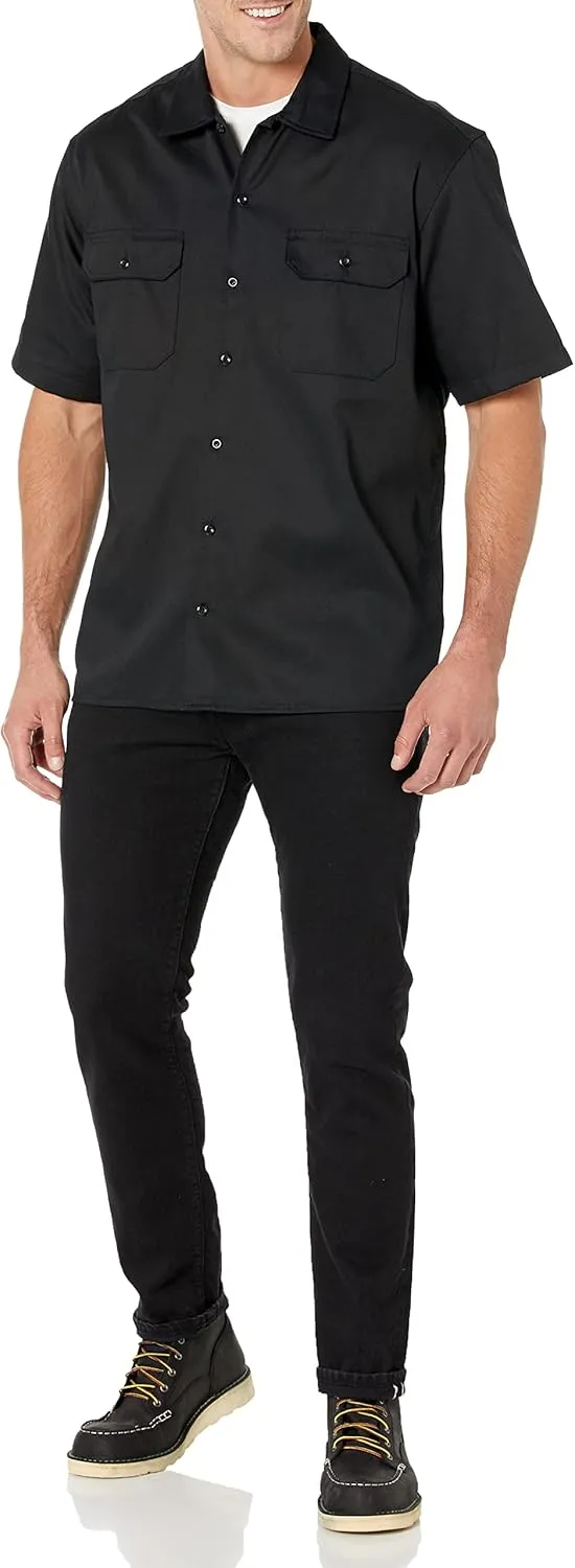Amazon Essentials Button Up Shirt for Men, Short-Sleeve, Stain and Wrinkle-Resistant