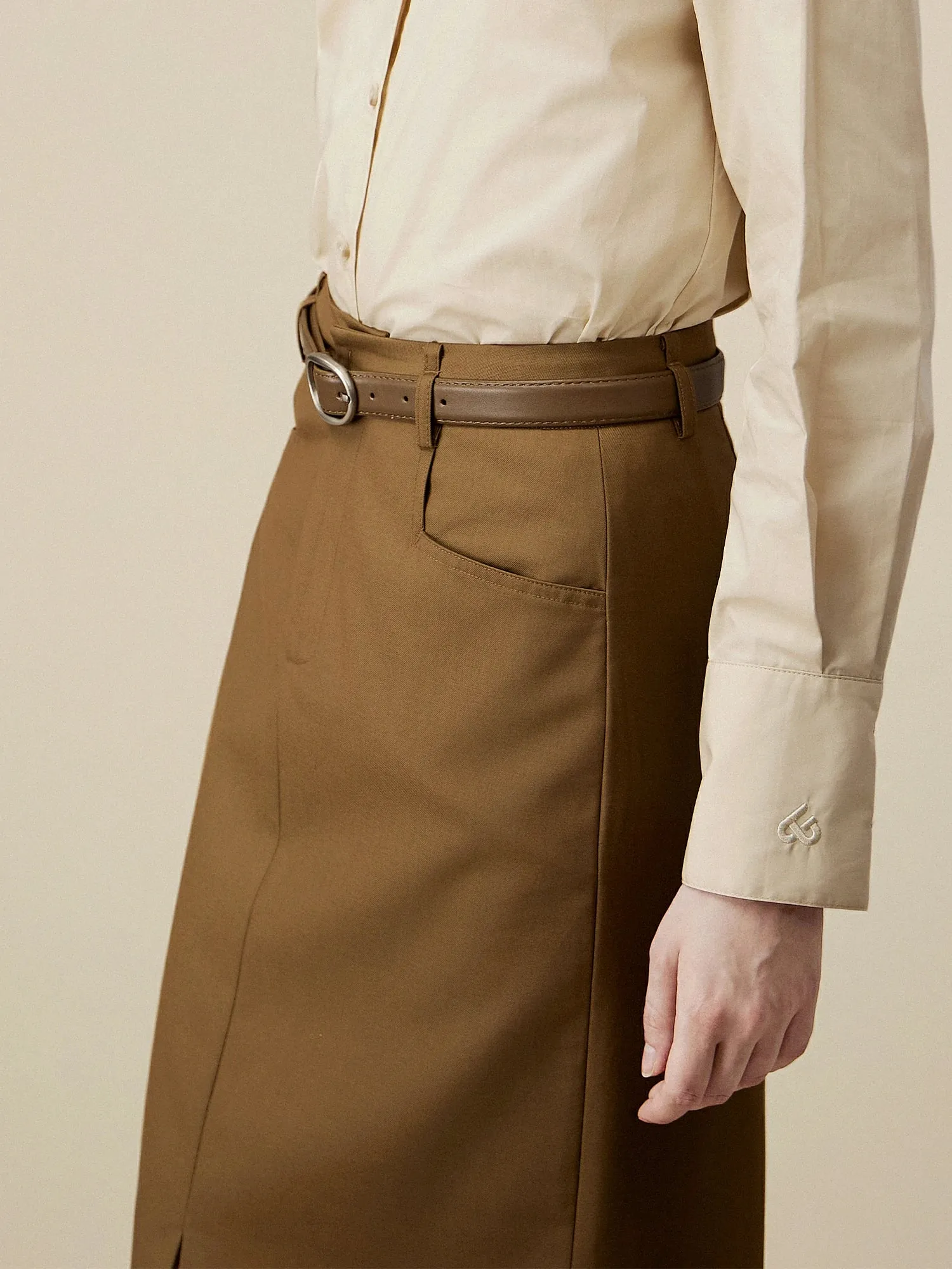 Amoretu Straight Slit Suit Half Skirt