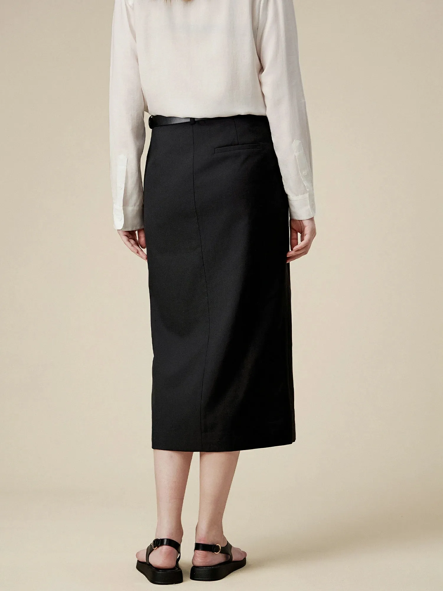 Amoretu Straight Slit Suit Half Skirt