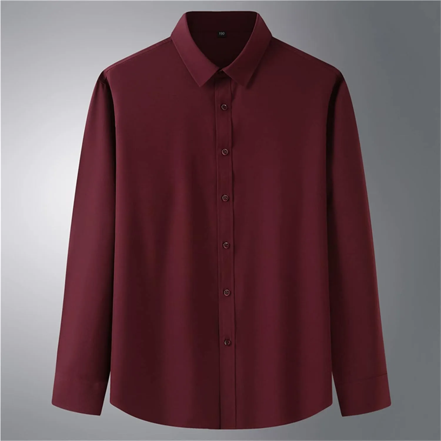 Andongnywell Men's Loose-Fit Wrinkle-Resistant Long-Sleeve Solid Dress Shirt Non Iron Business Casual Button Down Shirts
