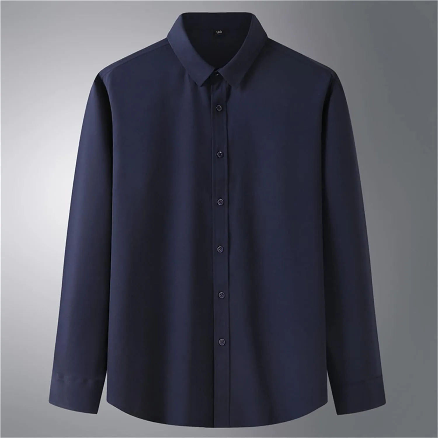 Andongnywell Men's Loose-Fit Wrinkle-Resistant Long-Sleeve Solid Dress Shirt Non Iron Business Casual Button Down Shirts