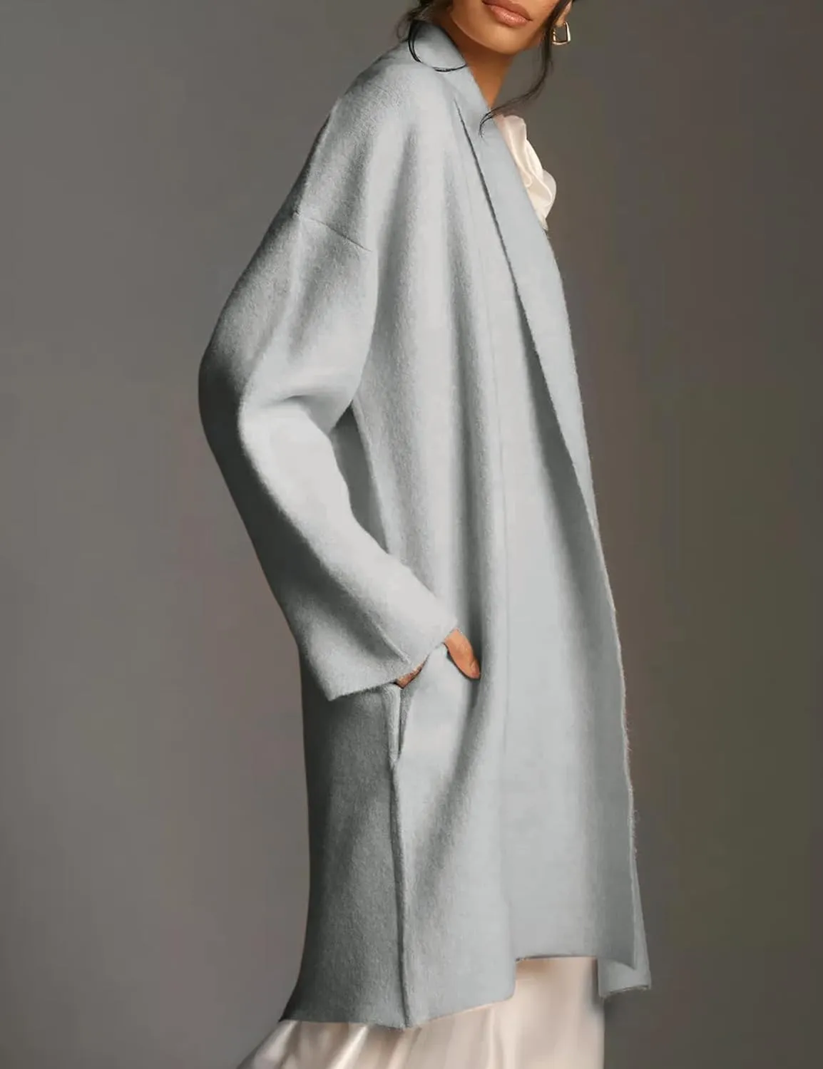 Arssm Womens Long Cardigan Oversized Chunky Open Front Sweaters Slouchy Knit Long Sleeve Fall Coat 2024 Trendy Jackets