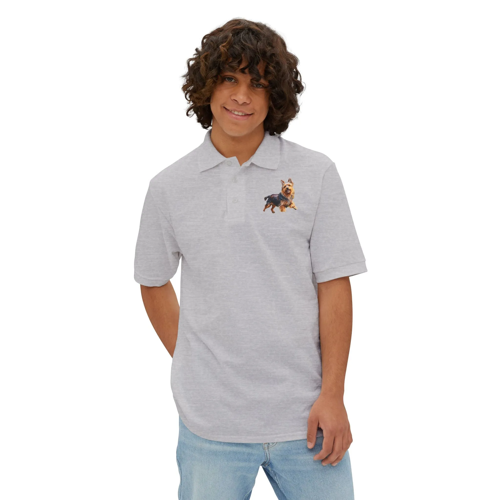 Australian Terrier Men's Piqu Polo Shirt