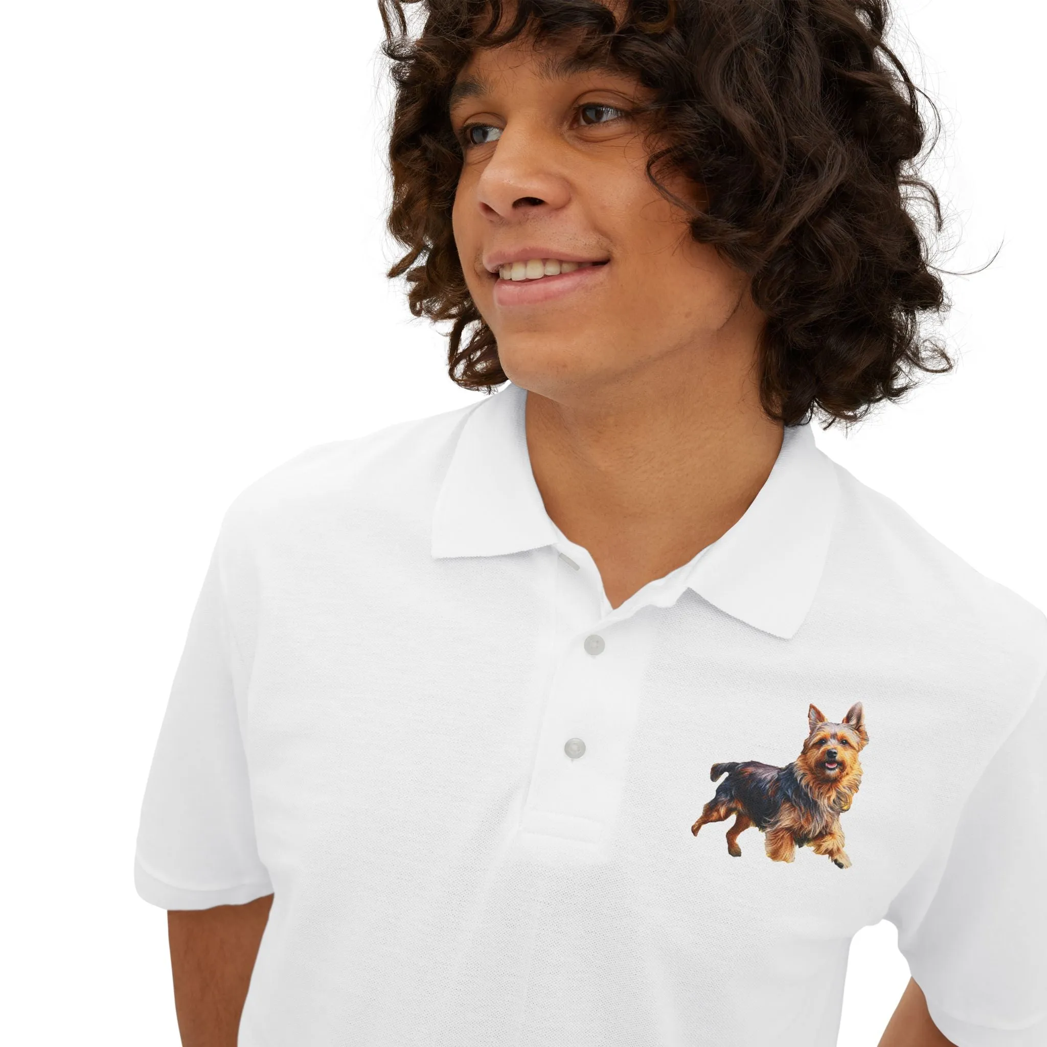 Australian Terrier Men's Piqu Polo Shirt