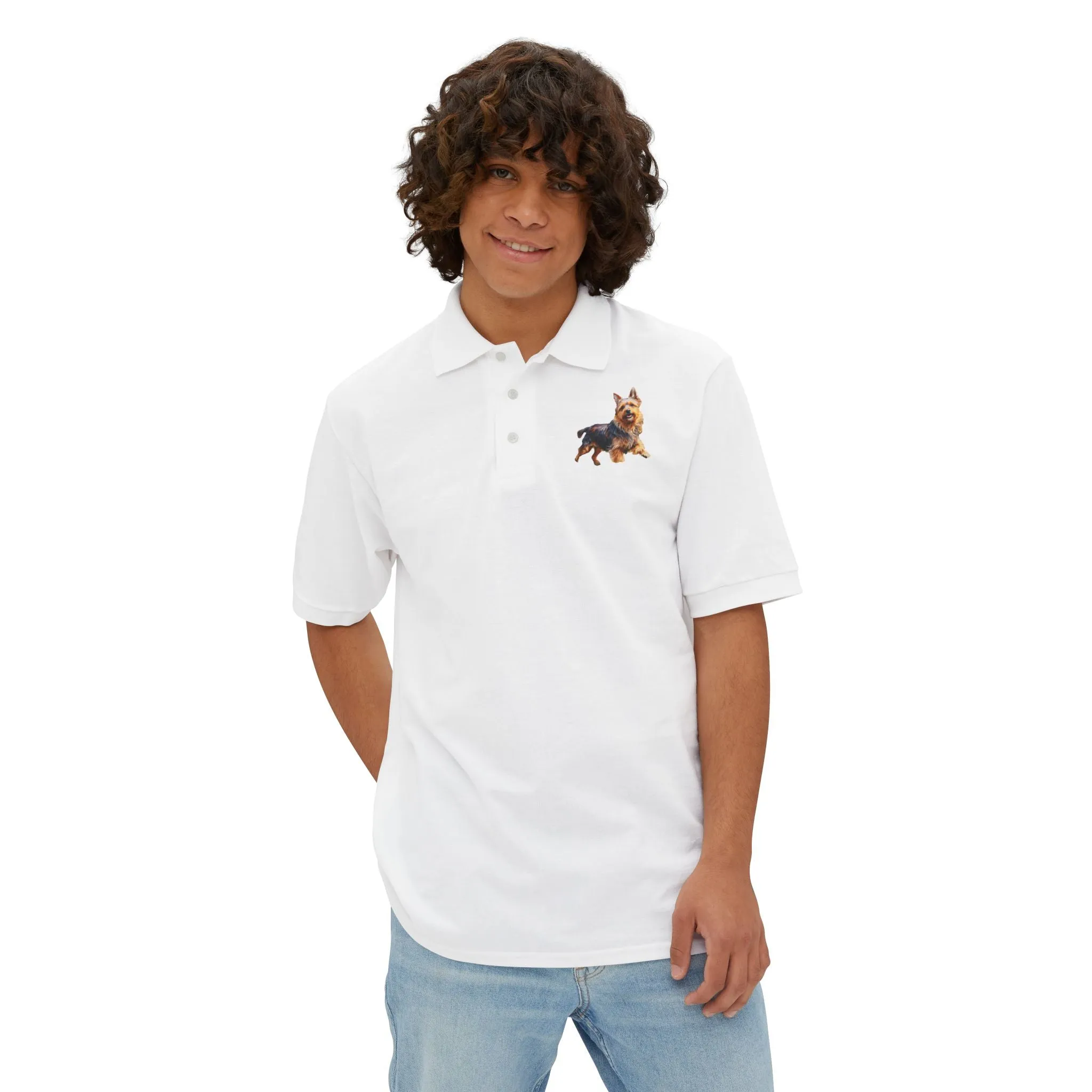 Australian Terrier Men's Piqu Polo Shirt