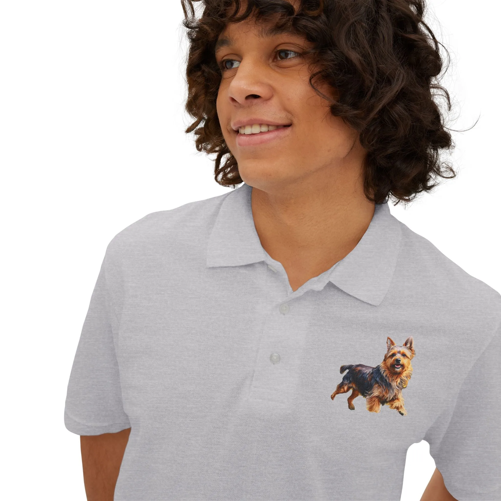 Australian Terrier Men's Piqu Polo Shirt