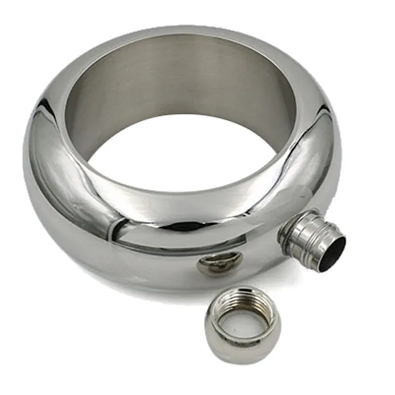 Bangle Bracelet Hip Flask Silver/Rainbow/Copper Grade 304 Stainless Steel High Quality Whiskey Drink-ware and Funnel Set