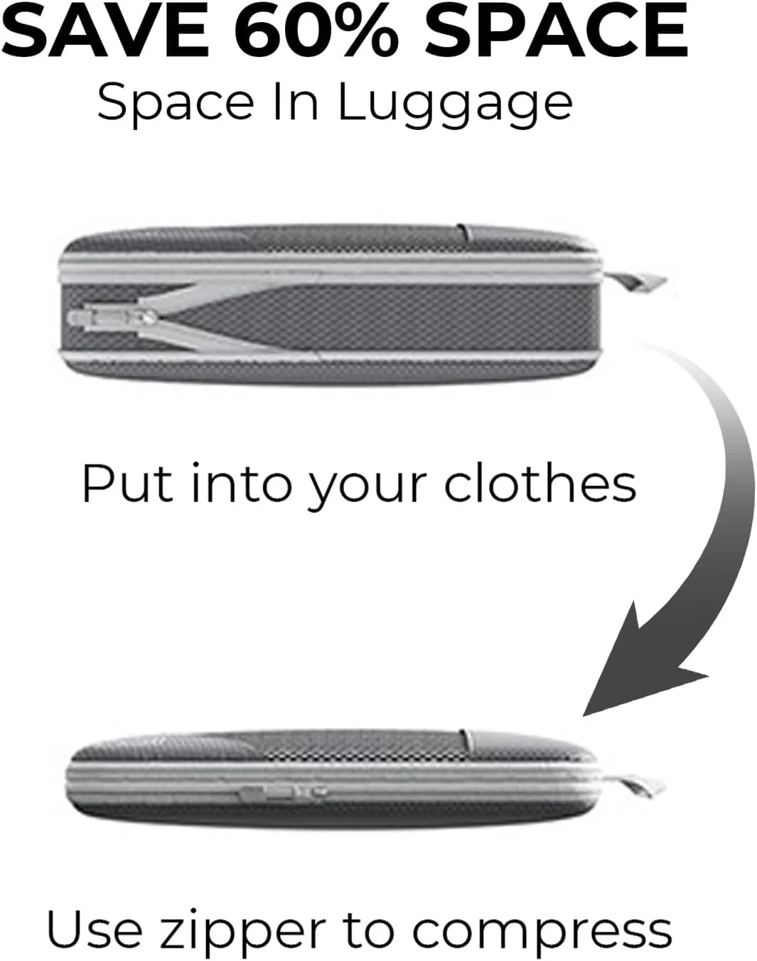 Barsine Packing Cubes Set of 7 Compression Suitcase Luggage Organizer Bags for Travel Accessories, Grey