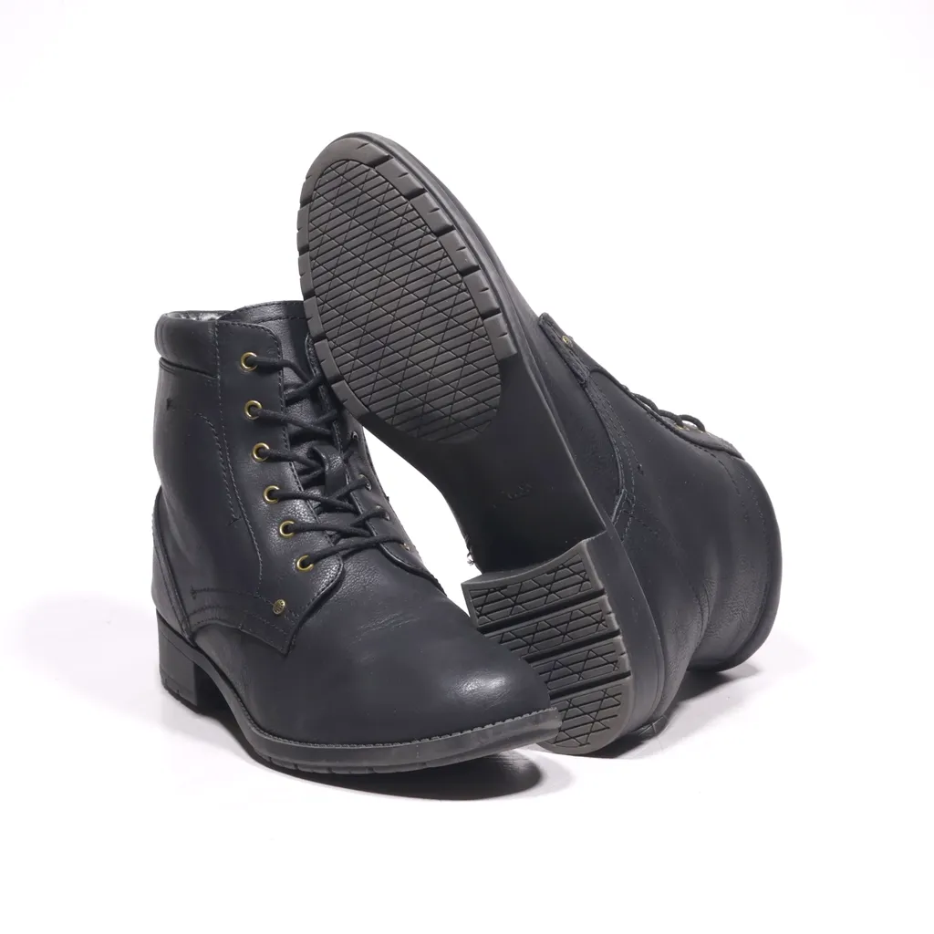 Bass Ankle Boots Leather Black Color For Women