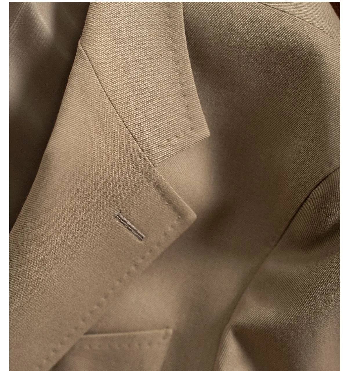Beige Cavalry Twill Suit