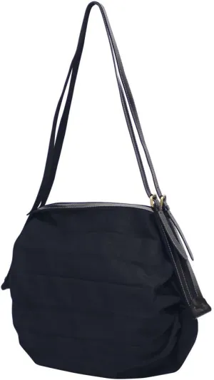Bellino Accordion Hobo Tote, Natural, Black