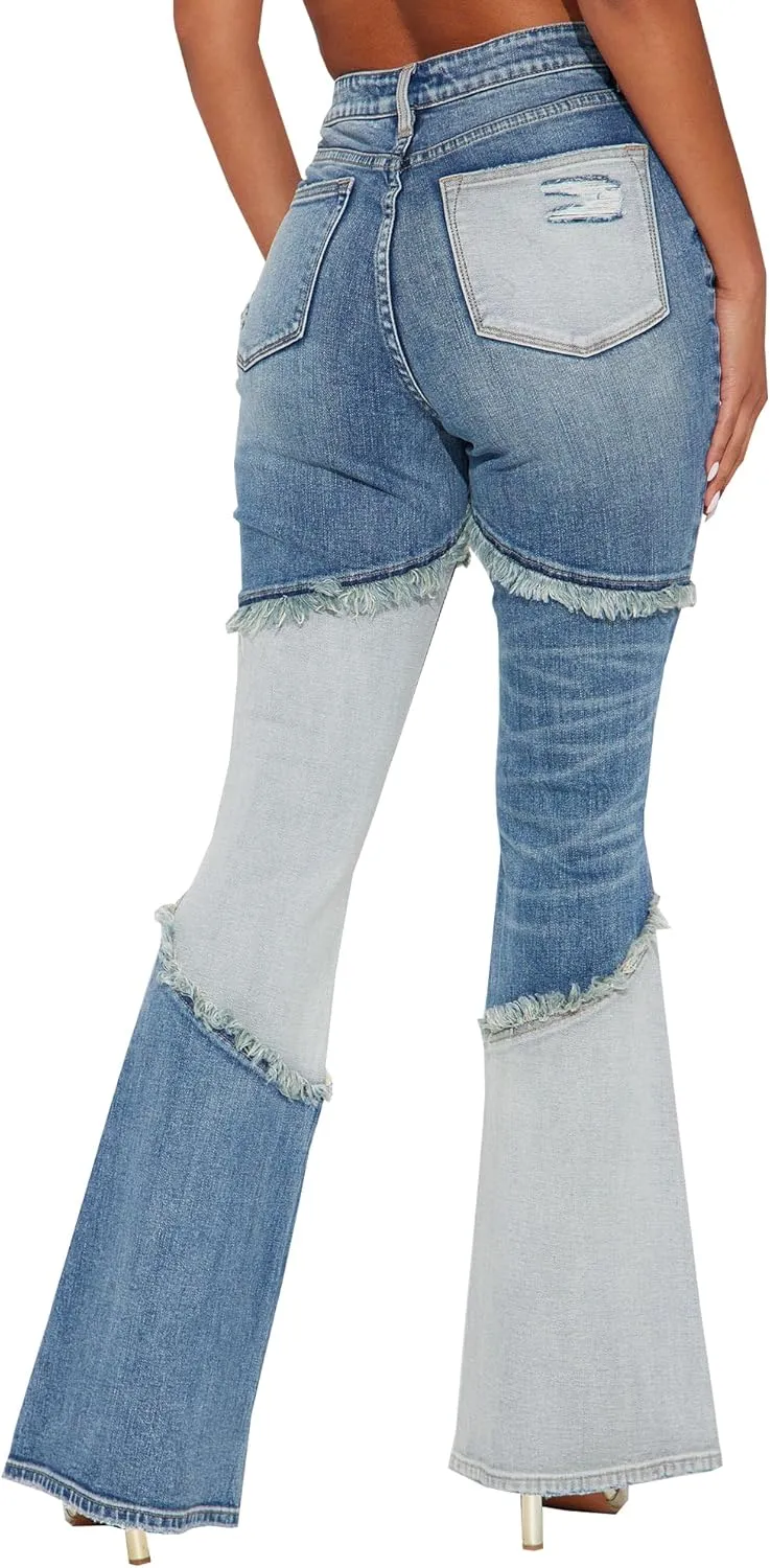BessCops Women's Boyfriend Jeans Stretchy Ripped Distressed Denim Mom Jean Pants