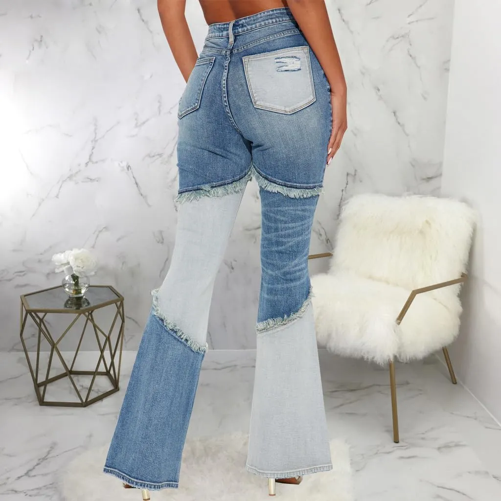 BessCops Women's Boyfriend Jeans Stretchy Ripped Distressed Denim Mom Jean Pants