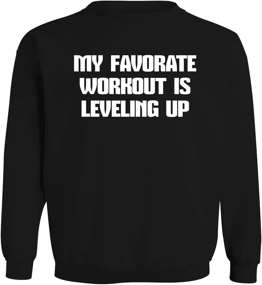BH Cool Designs My Favorite Workout is Leveling up. - Men's Soft & Comfortable Long Sleeve T-Shirt CP05 Black