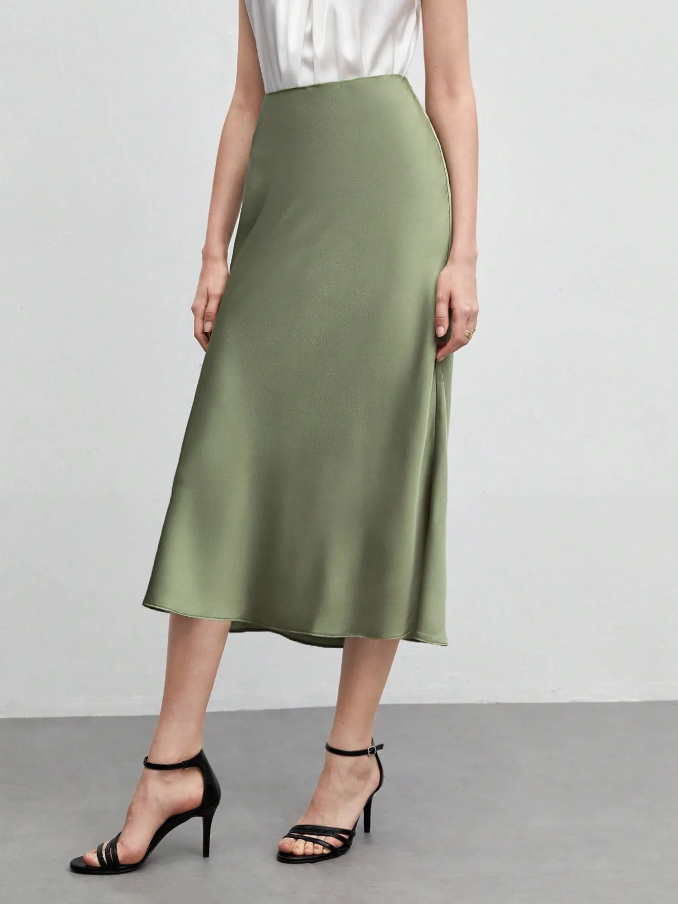 BIZwear Solid A-line Skirt Workwear