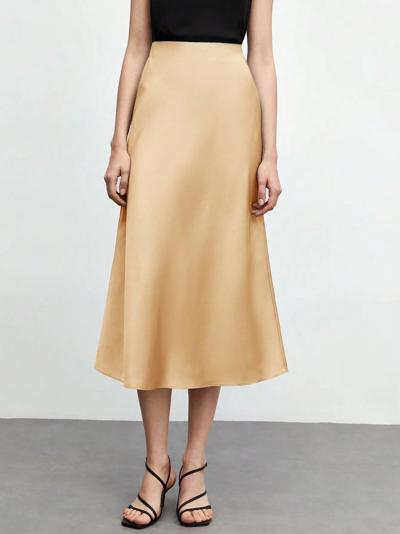 BIZwear Solid A-line Skirt Workwear