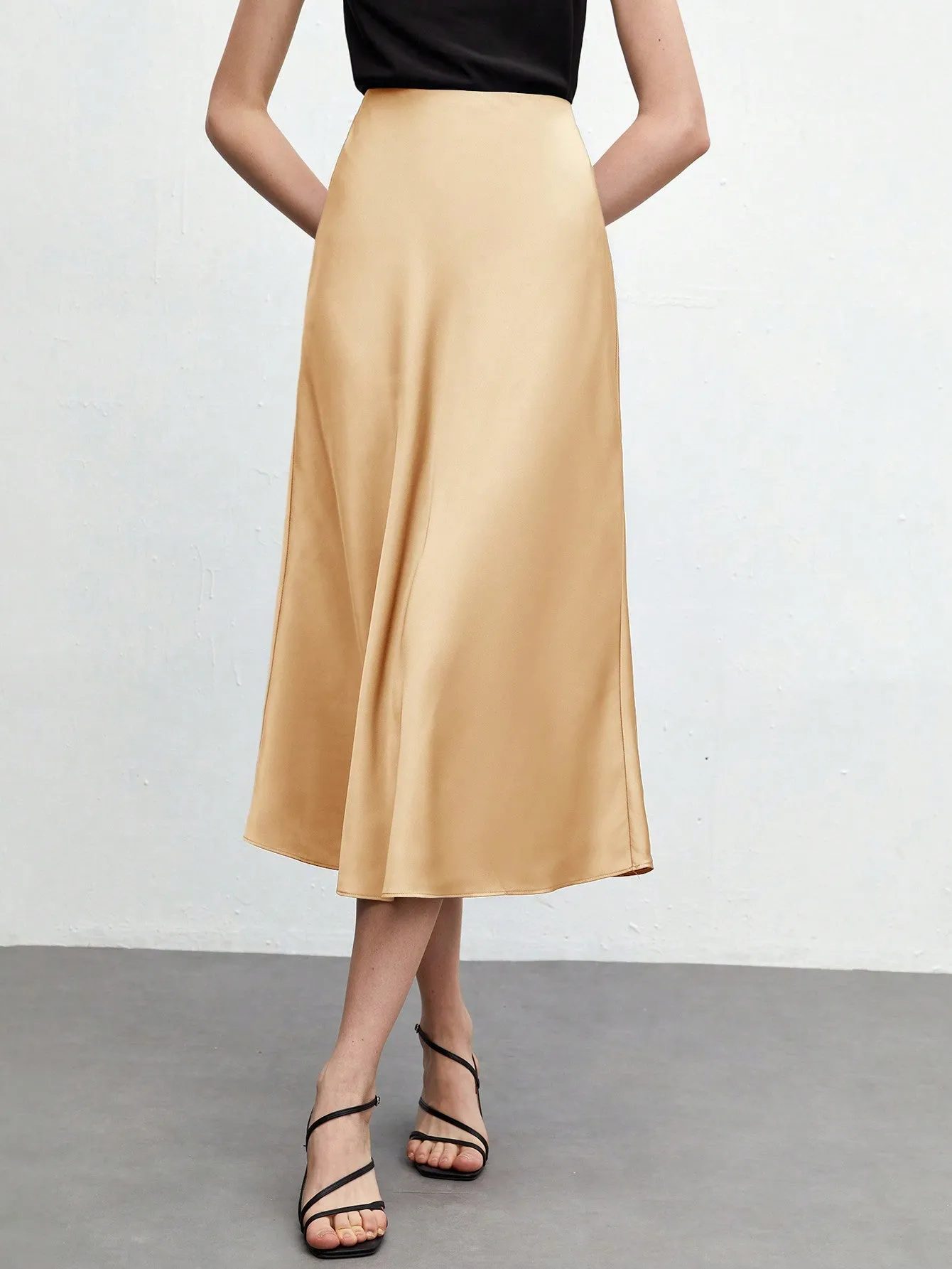 BIZwear Solid A-line Skirt Workwear