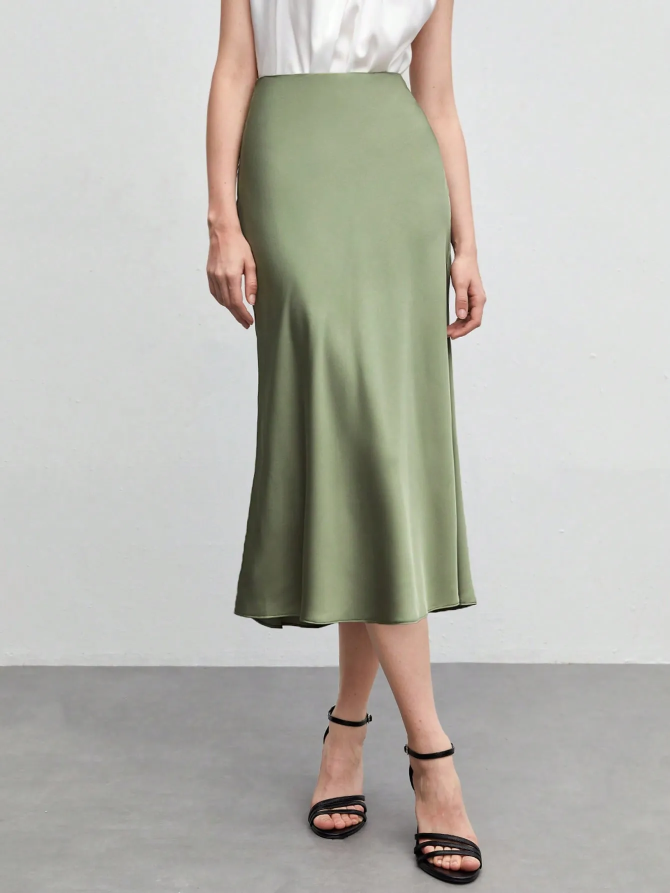 BIZwear Solid A-line Skirt Workwear