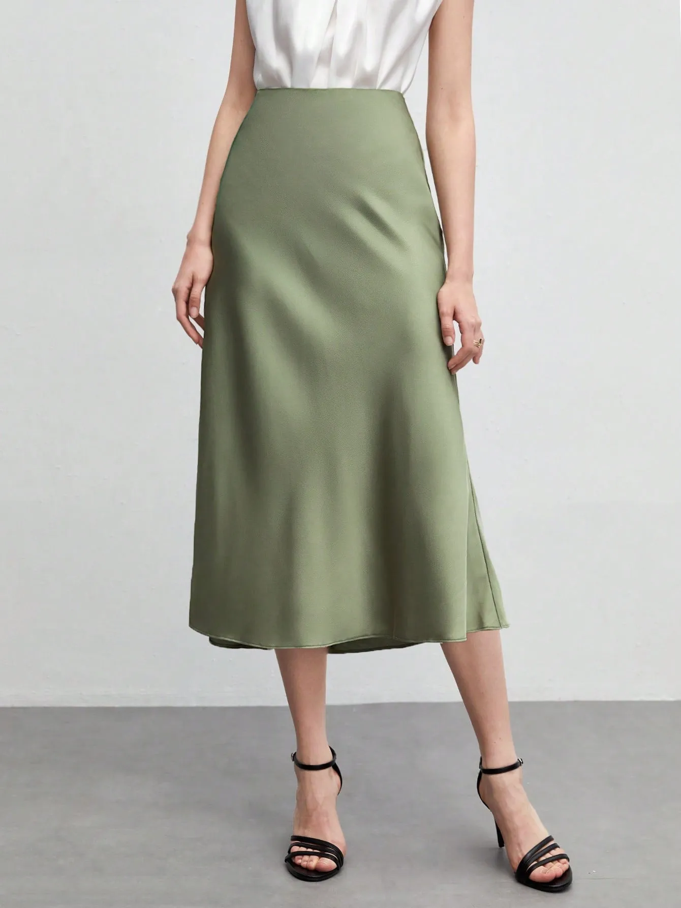 BIZwear Solid A-line Skirt Workwear