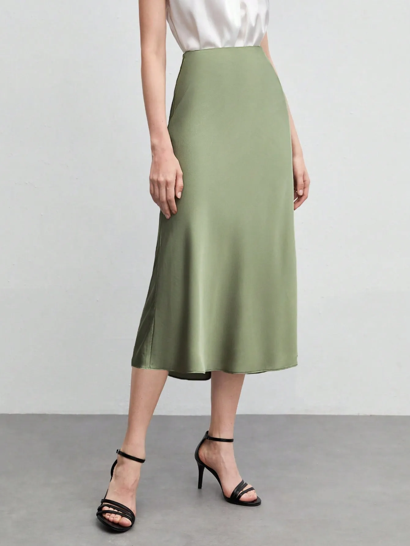BIZwear Solid A-line Skirt Workwear