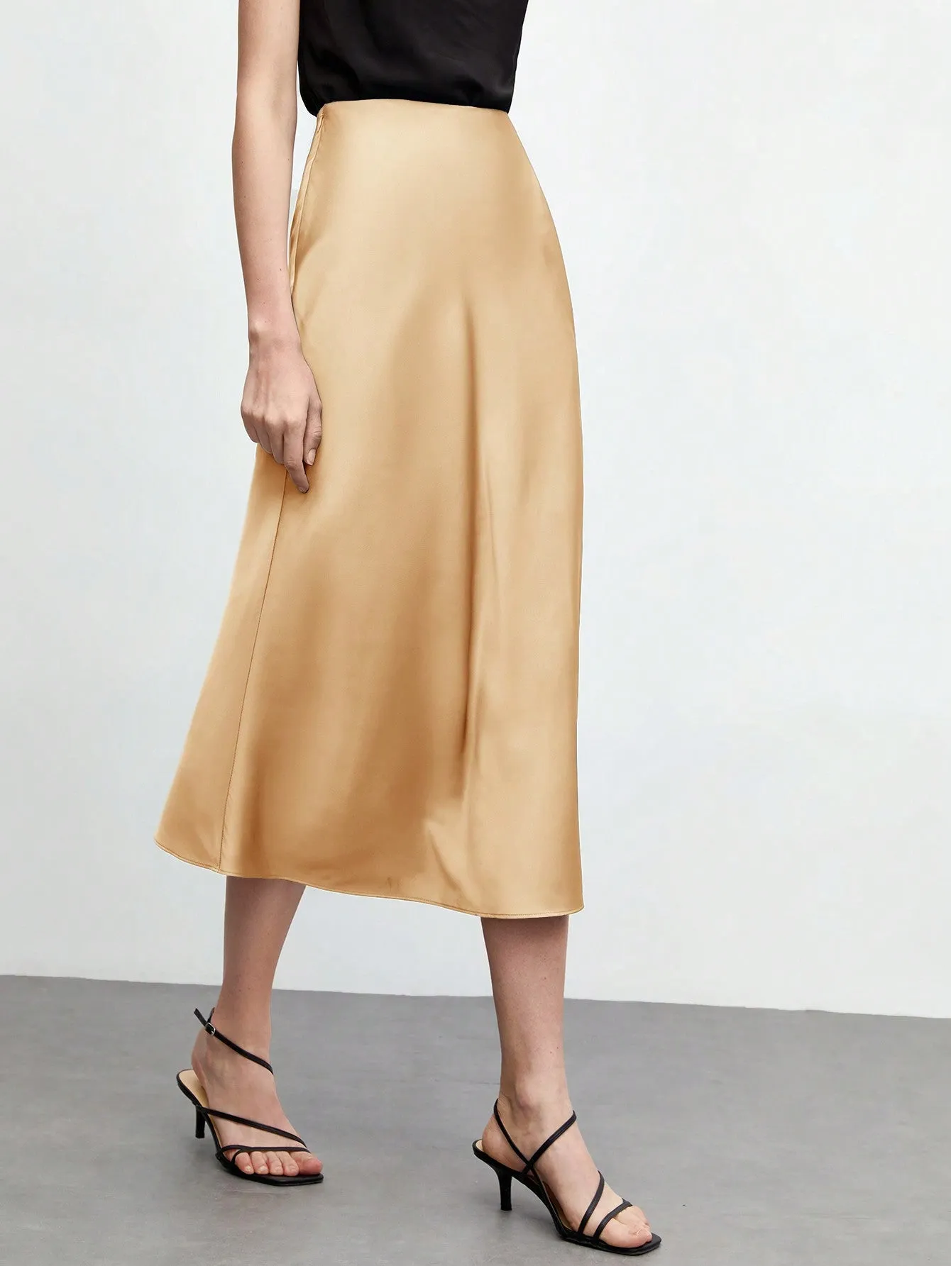 BIZwear Solid A-line Skirt Workwear