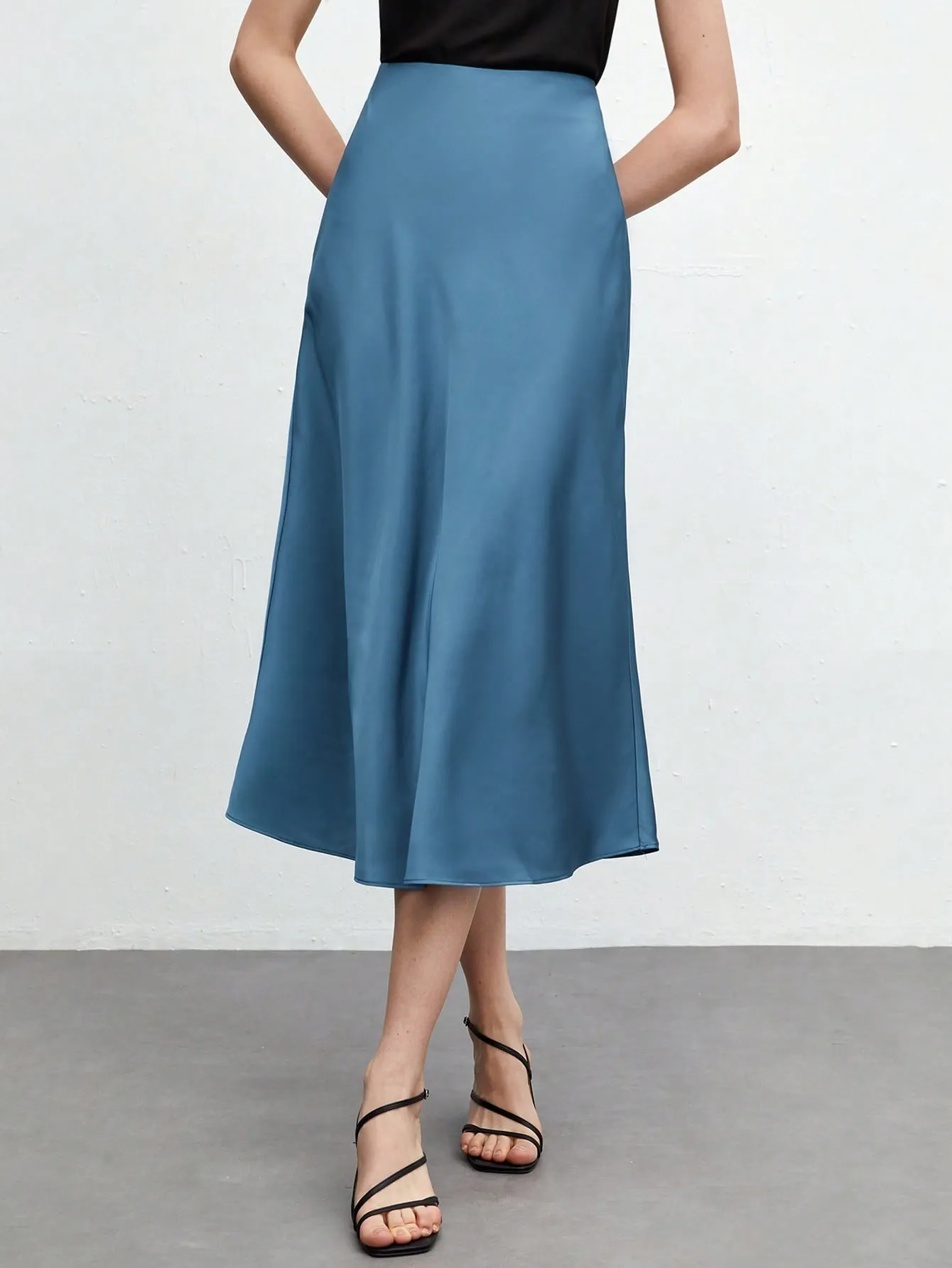 BIZwear Solid A-line Skirt Workwear