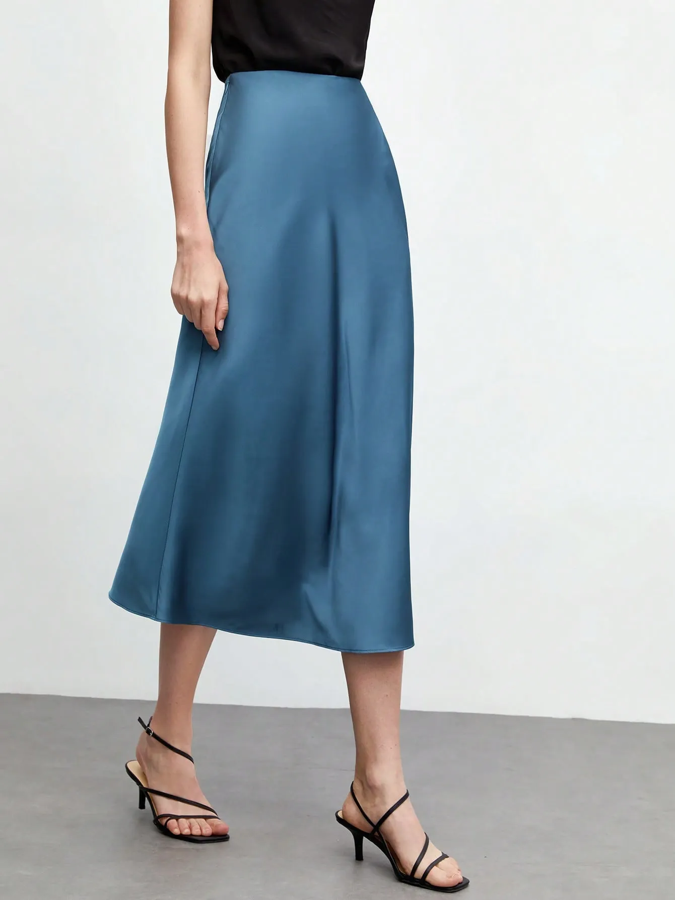 BIZwear Solid A-line Skirt Workwear