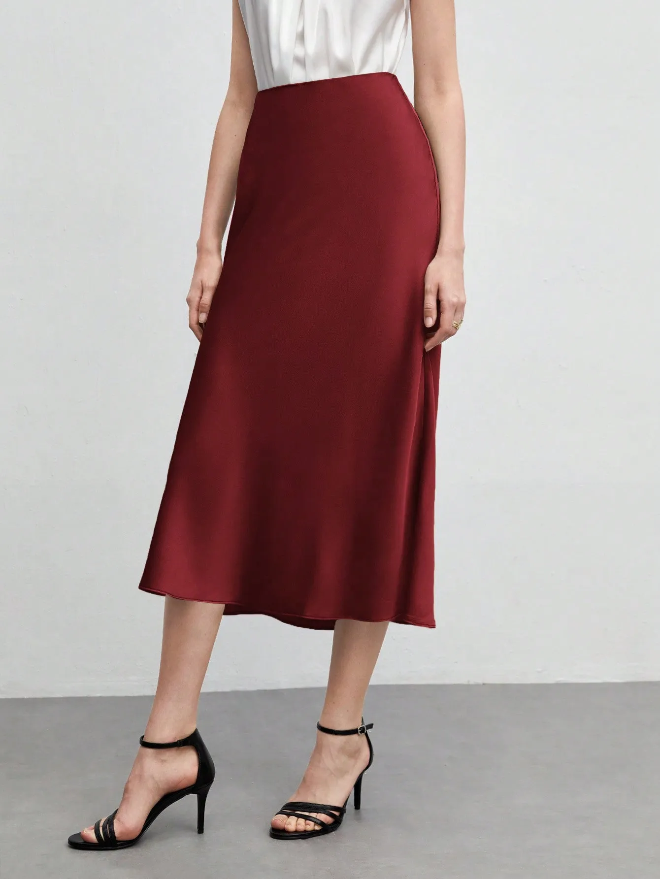 BIZwear Solid A-line Skirt Workwear