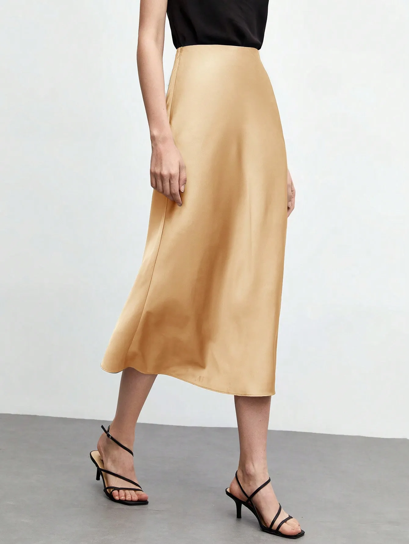 BIZwear Solid A-line Skirt Workwear